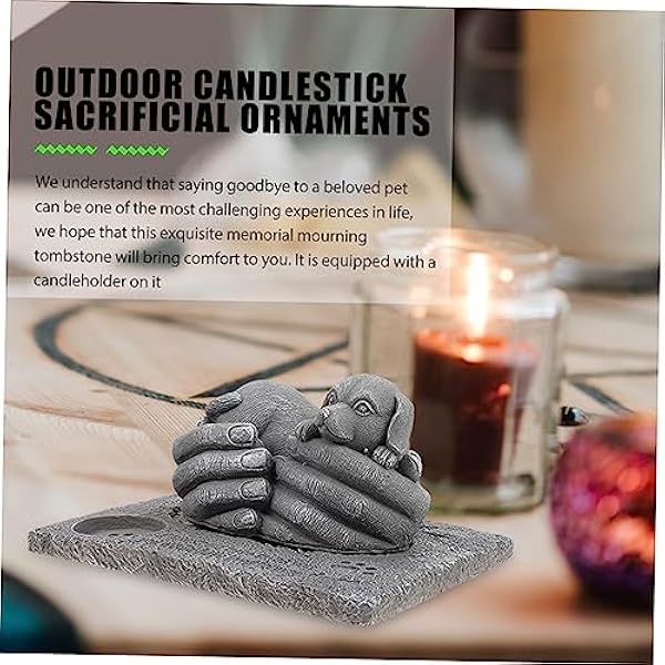 Abaodam 1Pc Grafsteen Huisdier Graf Markers Gedenkteken Hond Standbeeld Huisdier Sculptuur Bruiloft Decor Kat Plaques Voor Graven Huisdier Gedenkteken Decoratie Bruiloft Tafel Decor